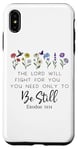 Coque pour iPhone XS Max The Lord Will Fight For You Sign Bible Verse Exodus 14:14