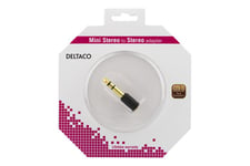 DELTACO lyd adapter - Stereostik - han til Stereo mini-jackstik - hun