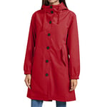 YFFUSHI Femme Veste Imperméable Coupe-vent d'Extérieur Léger et Respirant Veste de Pluie à Capuche Trench-coat Mi-long