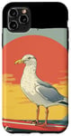 Coque pour iPhone 11 Pro Max Joli costume de mouette pour les amateurs de planches de surf