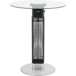 Helloshop26 - Table d'extérieur avec chauffage infrarouge chauffe-terrasse radiant (puissance : 1 500 watts, hauteur de la table : 74,5 cm, élément