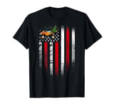 Merry Christmas USA American Flag Patriotic Monster Truck T-Shirt