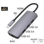 Convertisseur vidéo 4K compatible HDMI pour Steam Deck TV adaptateur vidéo chargeur Portable Dock pour Steam Deck Console, 6 en 1