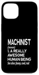 Coque pour iPhone 13 Définition de machiniste amusante Magasin d'outils de machines-outils