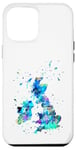 Coque pour iPhone 12 Pro Max Carte du Royaume-Uni et de l'Irlande