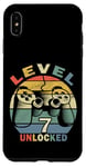 Coque pour iPhone XS Max Niveau 7 Débloqué Funny Kids 7th Birthday Gamer