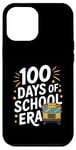 Coque pour iPhone 12 Pro Max 100 Days of School Era Graphique bus scolaire vintage