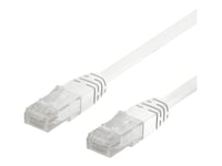 Deltaco - Patch-Kabel - Rj-45 (Hane) Till Rj-45 (Hane) - 30 Cm - 6.3 Mm - Utp - Cat 6 - Startad, Halogenfri - Vit (Paket Om 50)