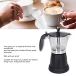 6 Cup 300ML Coffee Maker Portable Transparent Top Electric Italian Cof 8082