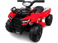 R-Sport Quad J8aaa Rød Med Batteri, Quads For Barn, Musikk, Lys