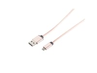 S/Conn 14-11002, 1 M, Usb A, Micro-Usb B, Usb 2.0, 0,48 Gbit/S, Rose Gold