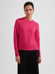 Hobbs Adriel Wool Blend Jumper, Sapphire Pink