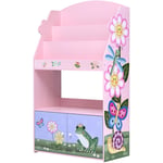 Bibliothèque enfant avec placard de rangement en bois rose fille Fantasy Fields TD-13394MG - Multicolore