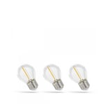 LED-lampa E27 1W 2700K 60 lumen 3-pack