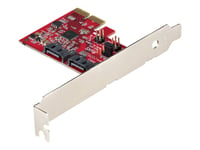 StarTech.com Carte PCI Express SATA 2 ports - Contrôleur PCIe SATA - ASM1166 Raid - Convertisseur PCI Express 2.0 vers SATA - Connecteurs Empilés - Carte d'Extension SATA (2P6GR-PCIE-SATA-CARD) -...