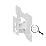 PureMounts Support TV Mural, Support Universel inclinable et pivotant pour écran Plat et incurvé de 23-42 Pouces jusqu'à 30kg, VESA 200x200 mm Maxi, Blanc