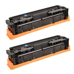 2x 207X Cyan Toner Cartridges With Chip Installed For HP M255nw Printer