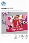 HP Matte Photo Paper, 180 g/m2, 10 x 15 cm (101 x 152 mm), 25 sheets