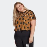 ESSENTIALS 3-STRIPES SINGLE JERSEY CROP TOPP (STORE STØRRELSER)