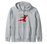 Bruce Lee The Dragon Flying Kick Silhouette Vintage Zip Hoodie