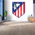 Licence Decor Atlético de Madrid Papier peint en vinyle – Petit (110 cm (H) x 80 cm (H) – Crête en couleur sur blanc