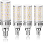 4-pack E14 LED-lampa 12W 1200lm Halogenlampa motsvarande 100W 3000K Varmvit AC220-240V Icke-dimmbar