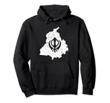 Punjab Map With Khanda For Punjabi Men Women Kids Pullover Hoodie