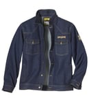 ATLAS FOR MEN - Veste en Jean Homme - Toile Denim Robuste avec Surpiqûres contrastée, Poches Pratiques, Idéale pour Printemps, Disponible en Grande Taille du M au 5XL