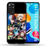 Coque pour Xiaomi Redmi Note 11 / 11S Manga My Hero Academia Noir