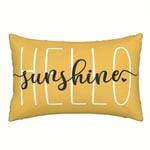 2kpl lyhyt pehmo hello sunshine tyynynpäällinen maalaistalon keltainen ristiselän tyynynpäällinen kevät kesäkoristeet tyynyliina sohva sohvalle 30,48x50,8 cm (ei tyynyn ydintä) tyynyt sohvalle tyynynpäällinen olohuoneeseen