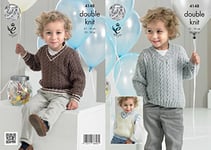 King Cole 4148 Knitting Pattern Childs Slipover and Sweaters to Knit in Comfort DK