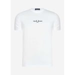 T-shirt Fred Perry  T-shirt brodé - blanc