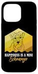 Coque pour iPhone 14 Pro Max Happiness is a Mini Schnauzer Dog Funny Schnauzer Citations