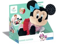 Clementoni Baby Minnie Gateos 55574 Peluche Interactive pour bébés avec laquelle Elle fera Ses Premiers Pas - Enseigne Les Chiffres et Les Sons d'animaux, à partir de 6 Mois, fabriquée en Italie