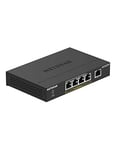 NETGEAR (GS305PP) Switch Ethernet PoE+ 5 Ports RJ45 PoE Gigabit (10/100/1000), switch RJ45 avec 4 Ports PoE+ @ 83 W, Boîtier Métallique solide sans Ventilateur, positionnement sur un bureau ou au mur