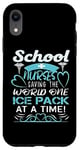 Coque pour iPhone XR School Nurses Saving The World One Ice Pack At A Time