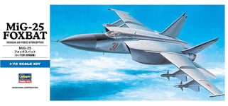 Hasegawa D4 Mig-25 Foxbat AIRCRAFT SCALE 1/72 Hobby Plastic Model Kit NEW