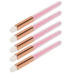 5pcs Glitter Lip Brush Round Head Fiber Wool Lash Brush For Makeup HOT