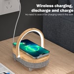Charging Bluetooth Speaker Wireless Charger Table Lamp Phone Stand For iPhone