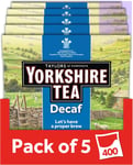 Yorkshire Tea Decaffeinated Tea Bags 80 Pack of 5, total of 400 bags