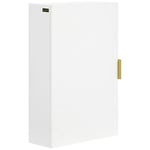 kleankin Armoire Murale de Salle de Bain- Meuble de Rangement - Armoire à Pharmacie avec étagère réglable - dim. 40L x 15l x 60H cm Blanc