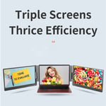 14 Inch Dual Monitors Extender Triple Portable Monitor For Laptop Screen 1080p