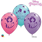 Disney Aladdin Princess Jasmine 11 Inch Latex MIx Latex Balloons  x 5