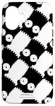 iPhone 16 The Simpsons Bart Simpson Black and White Checkered Case