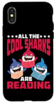 iPhone X/XS All The Cool Sharks Are Reading Kindergarten - Case