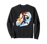 Funny Retro Vintage Basketball Girl Jersey Number 30 Graphic Sweatshirt