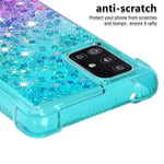 Samsung Galaxy A51 5g Case Gradient Quicksand Gradient Quicksand pehmeä TPU puskurin tyynynpäällinen - sininen ja violetti