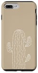 iPhone 7 Plus/8 Plus Khaki Hand Drawn Cactus Minimalistic Botanical Case