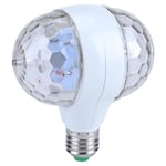 6W E27 RGB Boule De Cristal Ampoule 2-Tête LED Lampe Rotative Disco Party Scène