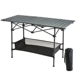 Table De Camping 115 X 55 X 70 Cm-Vevor-Charge 100 Kg-Table Extérieur Pliante Portable Légère Plateau En Alliage D'aluminium